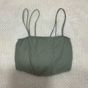 Sage green crop top - Urban Outfitters